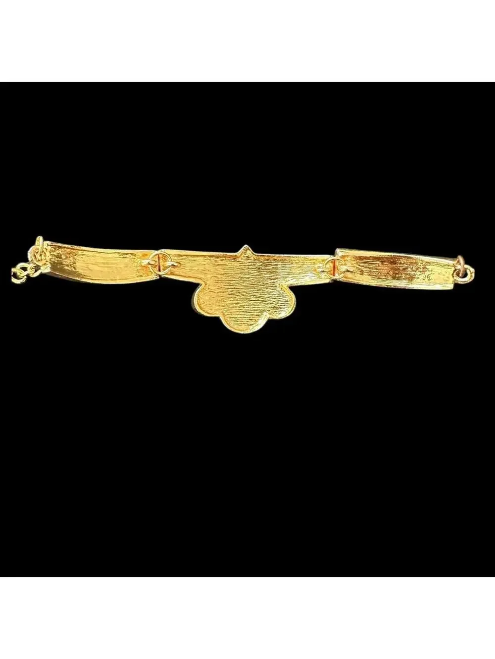 Leopard Print Gold Tone Spade Bracelet